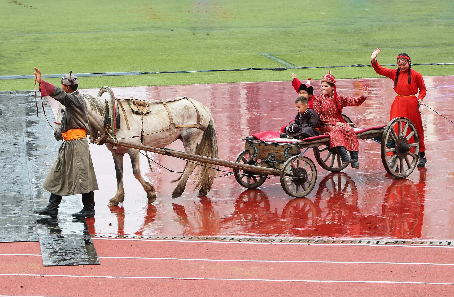 Procession at the Naadam opening ceremony