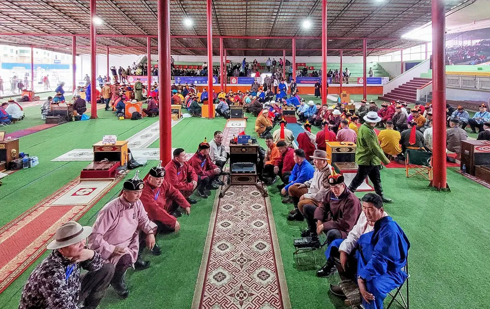 Shagai ankle-bone shooting hall during Naadam